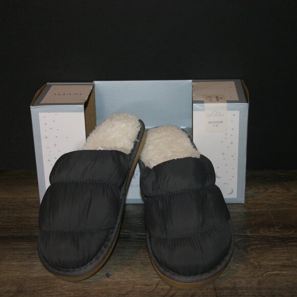 Alfani Faux-Sherpa Mule Slippers Size 7-8 NIB R-919 - Picture 3 of 6
